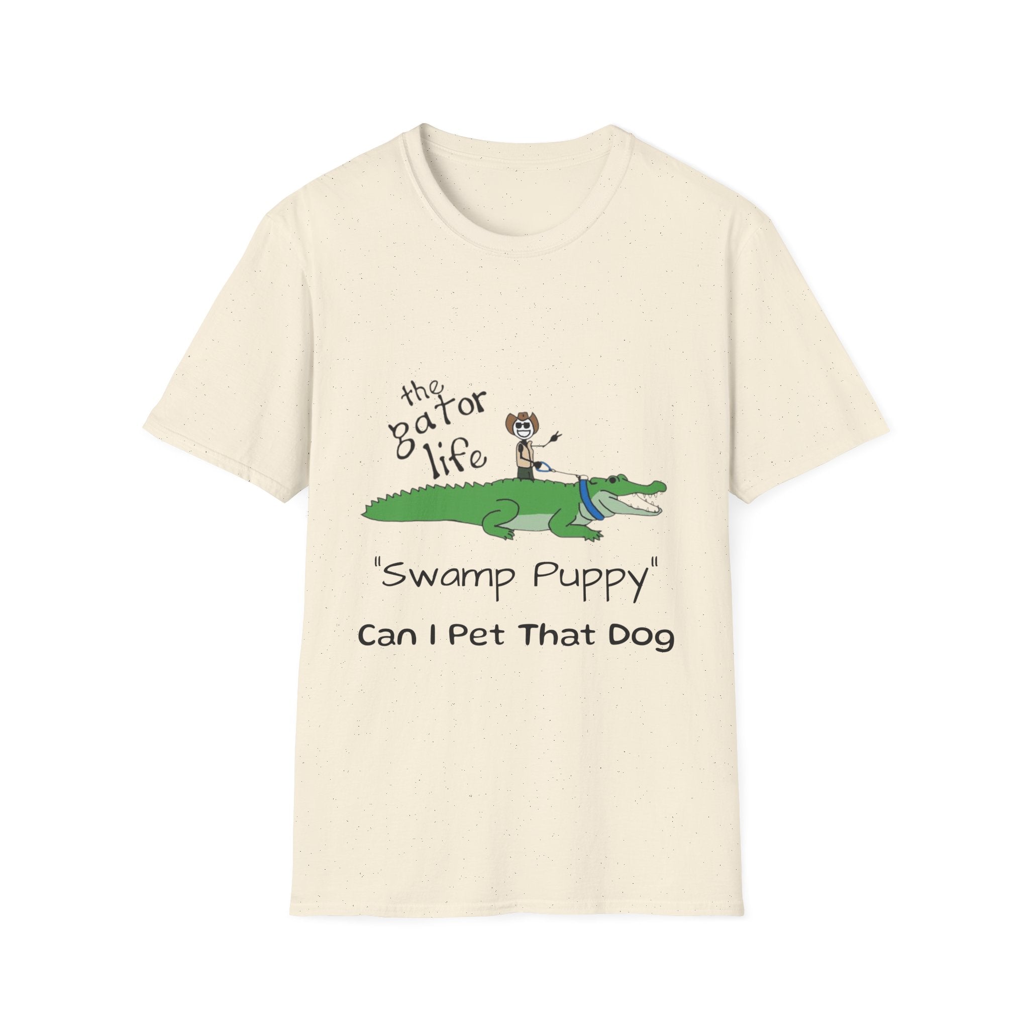 Swamp Puppy Alligator T-Shirt – "Can I Pet That Dog" Funny Gator Life Tee